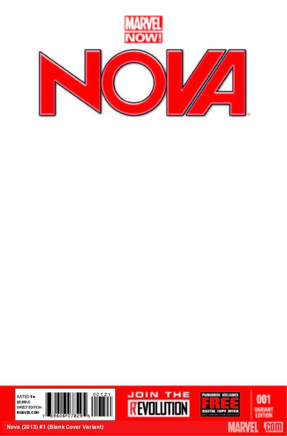 Nova (2013) #1 (Blank Cover Variant)