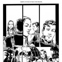 AGENTS OF ATLAS #9 black and white preview art by Dan Panosian