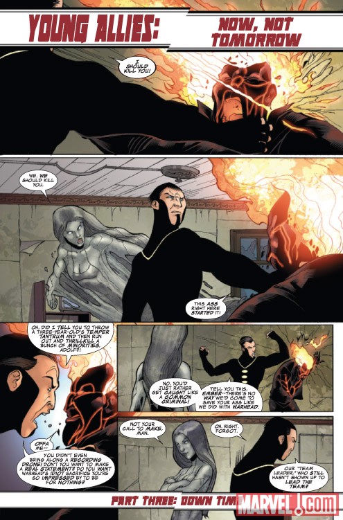 YOUNG ALLIES #3 preview art by David Baldeon