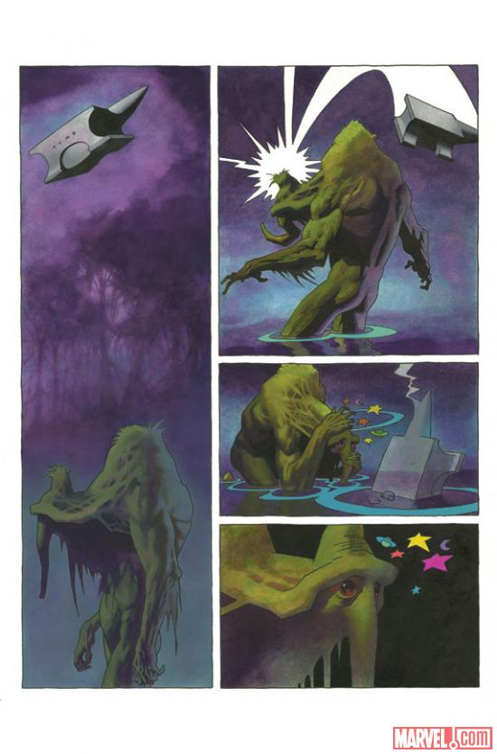Infernal Man-Thing #1 preview art by Kevin Nowlan