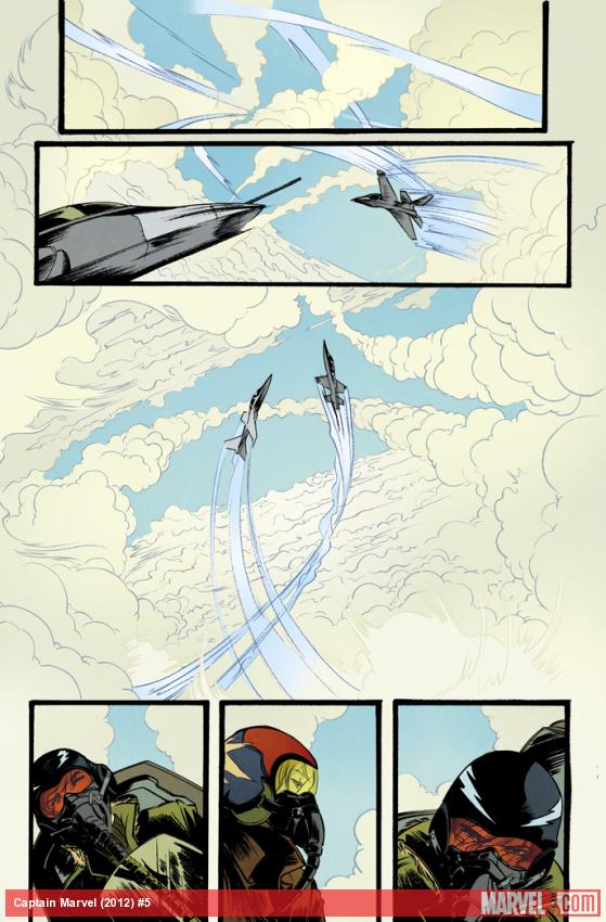 Captain Marvel (2012) #5 preview art by Emma Rios