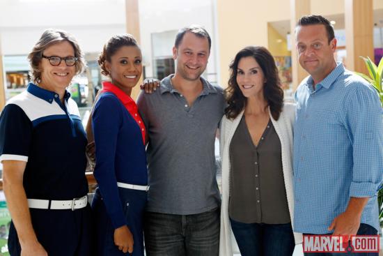 Simon Templeman, Toks Olagundoye, Dan Fogelman, Jami Gertz and Lenny Venito (photo by Peter Stone)