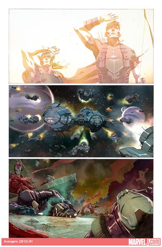 Avengers (2012) #1 preview art by Jerome Opena