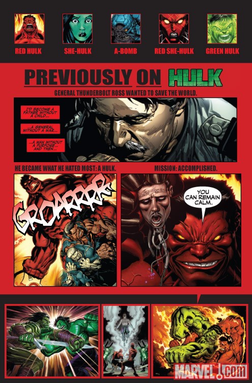 Hulk #24 recap page