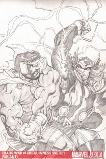 Chaos War (2010) #1 (MCGUINNESS SKETCH VARIANT)