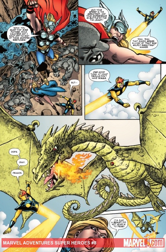 MARVEL ADVENTURES SUPER HEROES #8 preview page by Scott Koblish