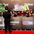 Fans at the Rome red carpet premiere of Marvel's The Avengers