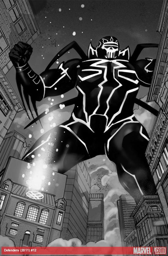 Defenders (2011) #12 black and white preview art by Mirco Pierfederici