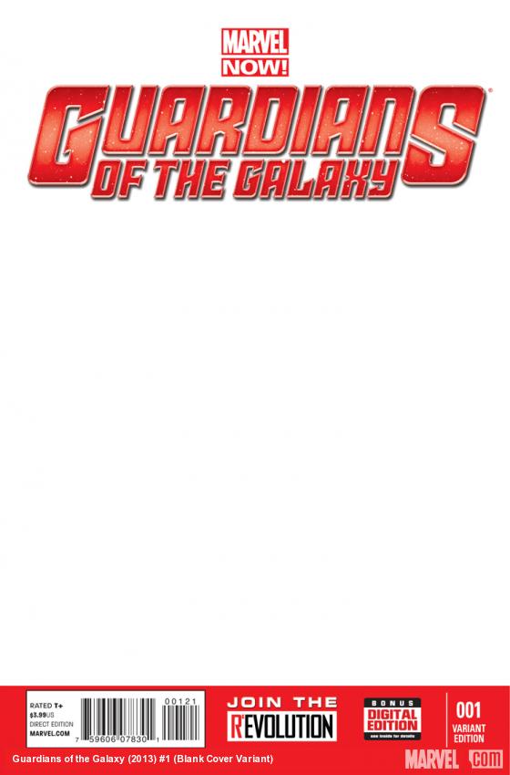 Guardians of the Galaxy (2013) #1 (Blank Cover Variant)