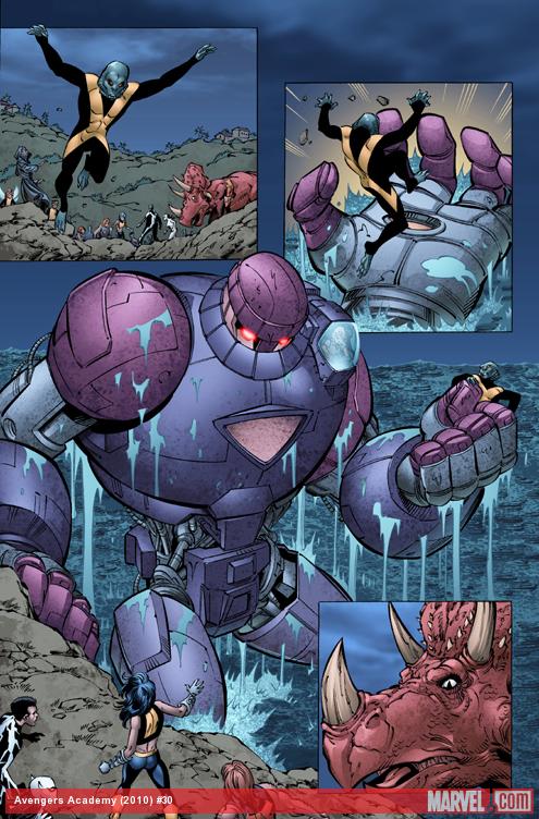 Avengers Academy #30 preview art by Tom Grummett