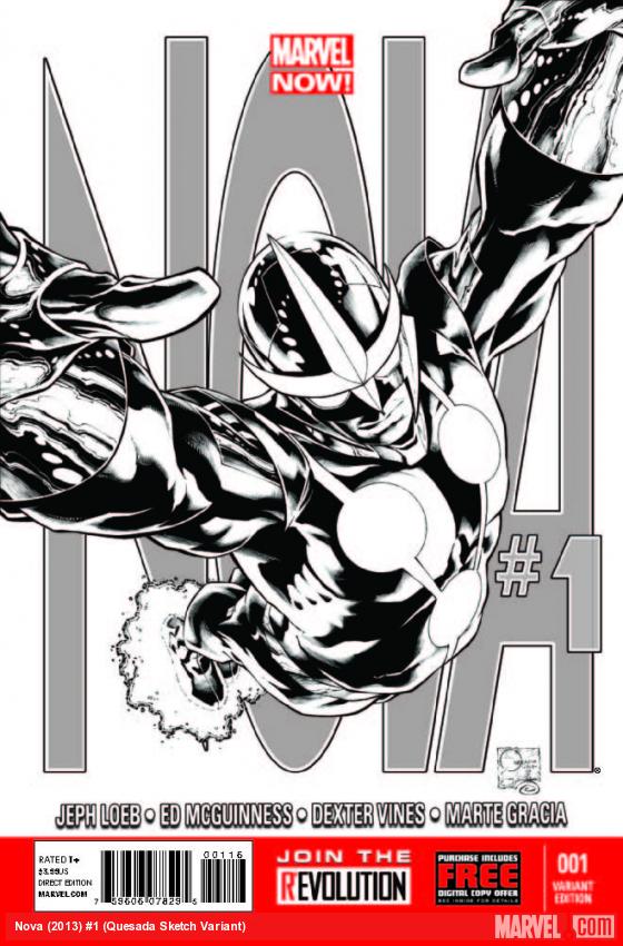 Nova (2013) #1 (Quesada Sketch Variant)