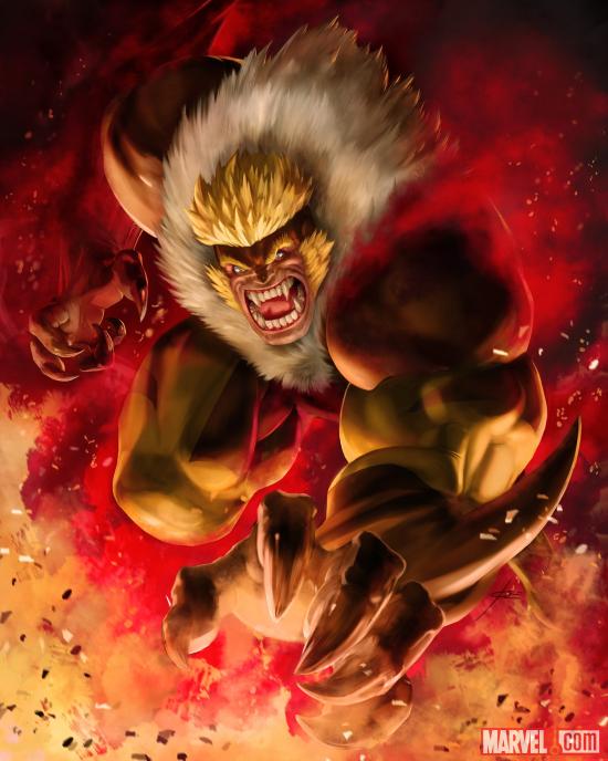 Sabretooth card art by UDON from Marvel War of Heroes