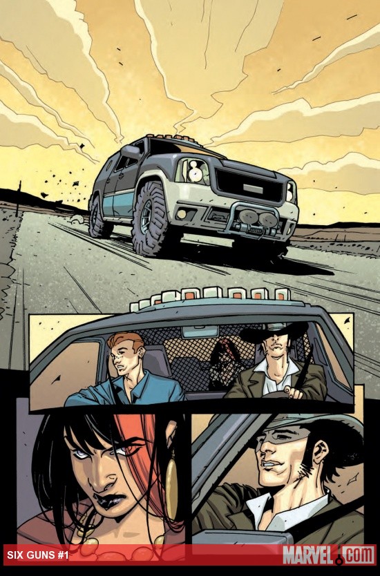 Six Guns #1 preview art by Davide Gianfelice
