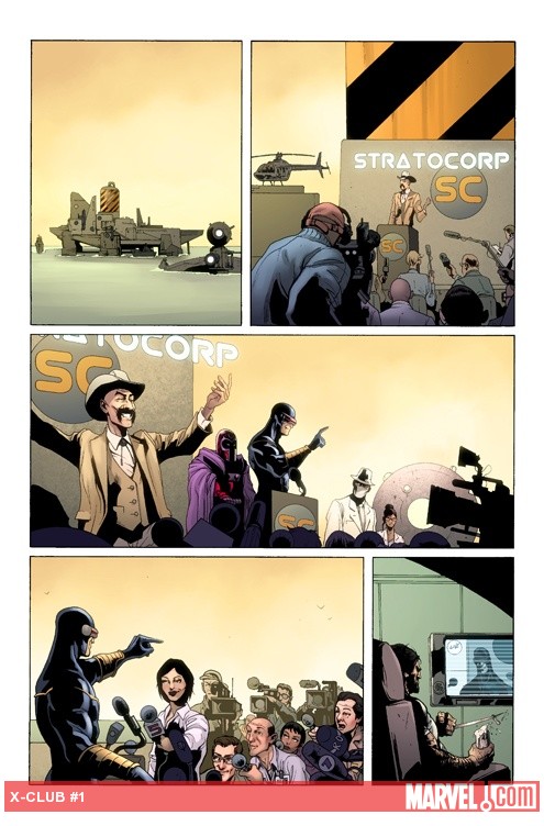 X-Club #1 preview art by Paul Davidson