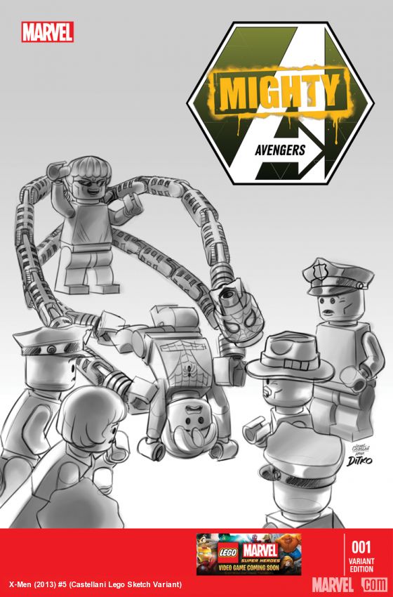 Mighty Avengers (2013) #1 (Castellani Lego Sketch Variant)