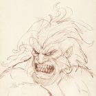 Wendigo sketch by Randy Bowen
