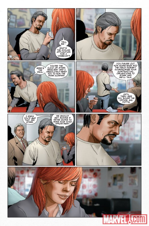 INVINCIBLE IRON MAN #27 preview art by Salvador Larroca