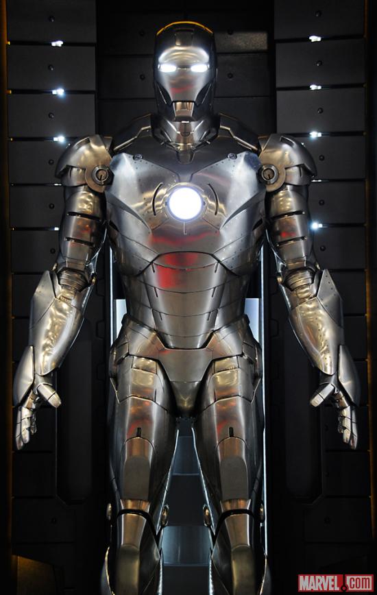 The Mark II armor at the Marvel Booth at San Diego Comic-Con 2012