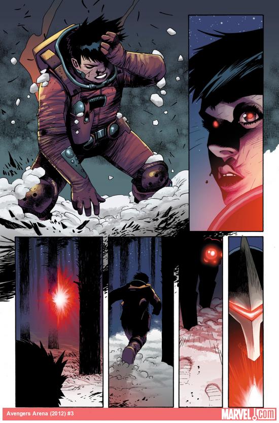 Avengers Arena #3 preview art by Kev Walker