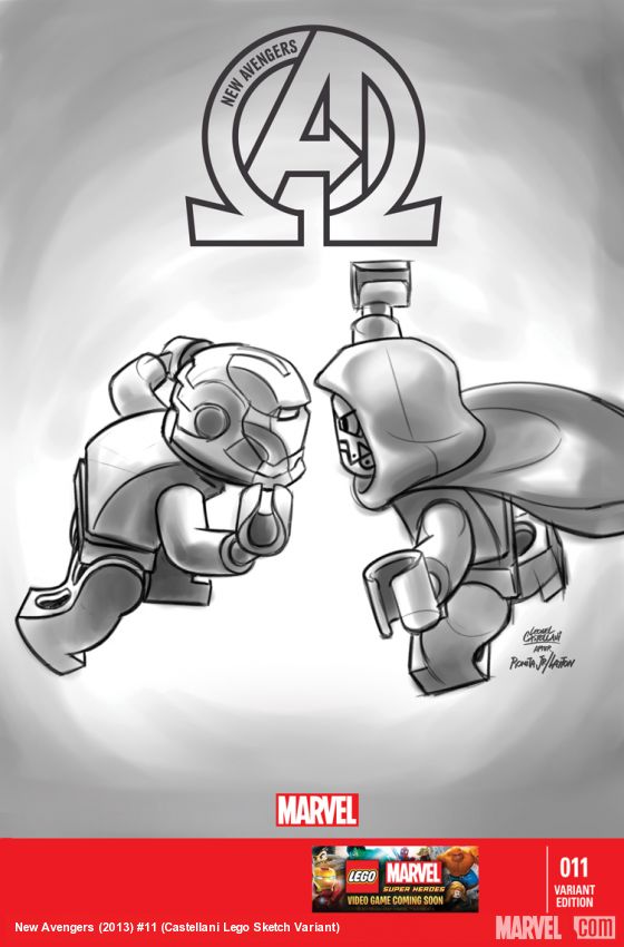 New Avengers (2013) #11 (Castellani Lego Sketch Variant)
