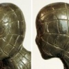 Wax casting of Dark Horse Spider-Man statue, head detail