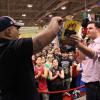 Arune Singh and Stephen Wacker at the Marvel Booth at Fan Expo 2012