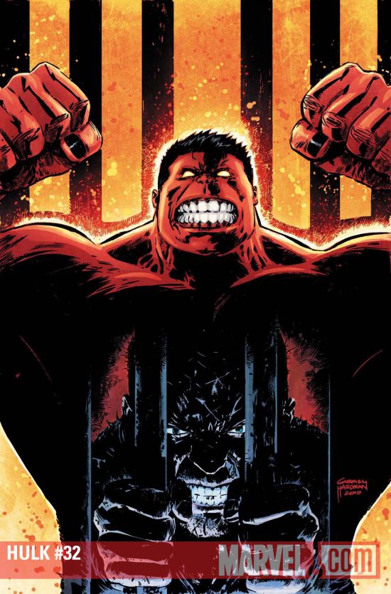 Hulk (2008) #32 cover by Gabriel Hardman