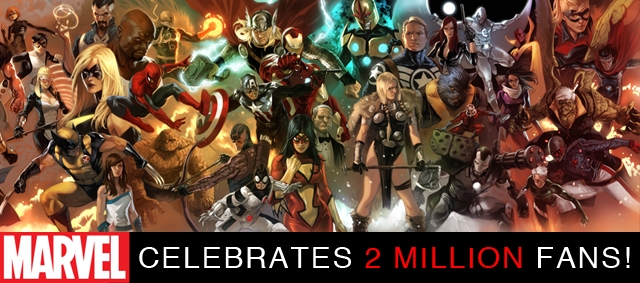 Marvel comemora 2 milhões de fãs no Facebook!