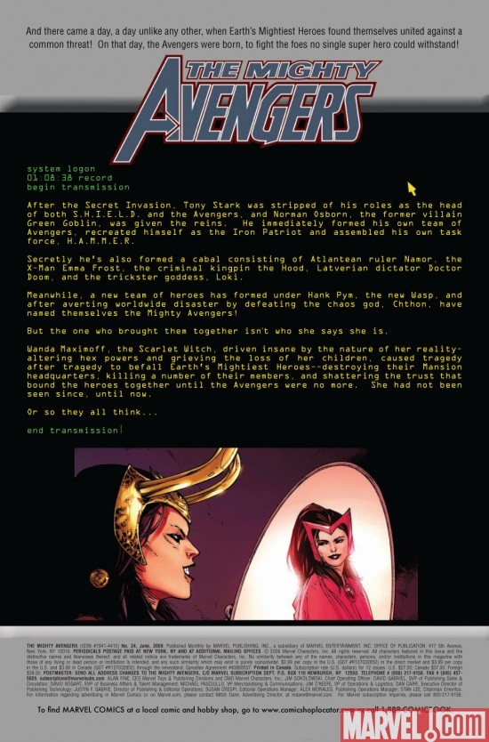MIGHTY AVENGERS #24 preview page