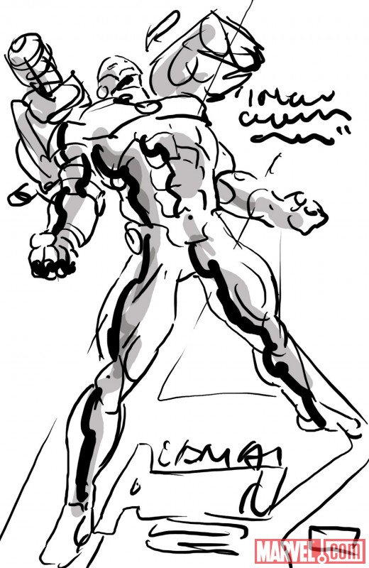 War Machine promo sketch by Mike Deodato