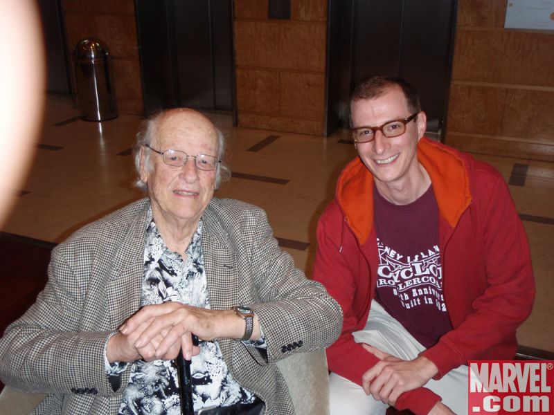 Special effects pioneer Ray Harryhausen and Alejandro Arbona