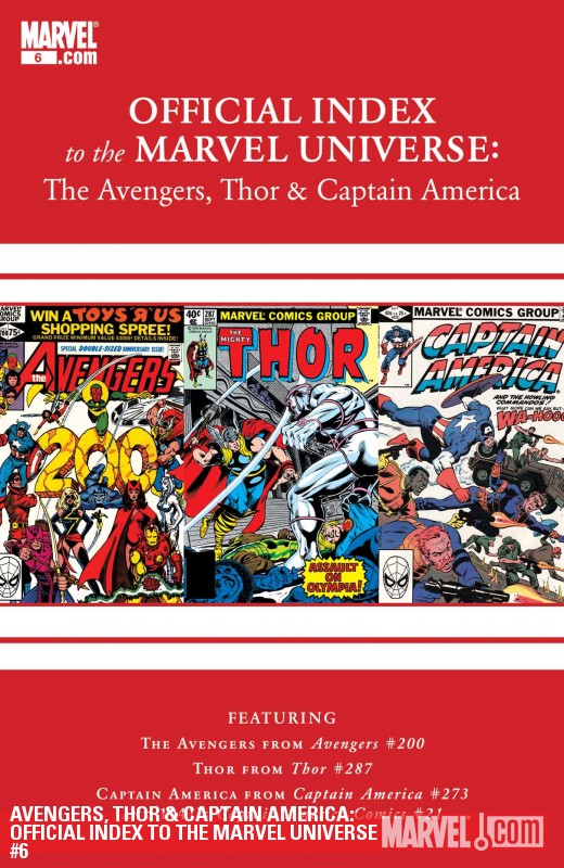 Avengers, Thor & Captain America: Official Index to the Marvel Universe (2010) #6