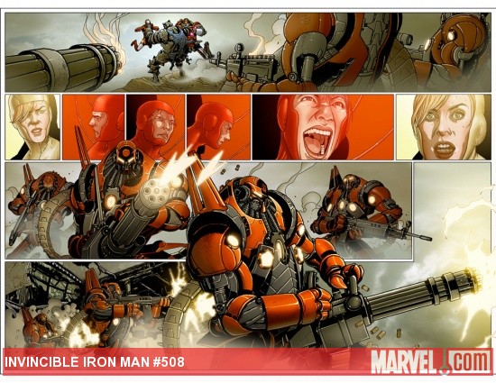 Invincible Iron Man #508 preview art by Salvador Larroca