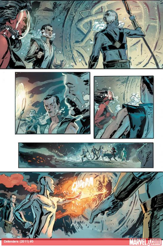 Defenders (2011) #5 preview art by Mitch Breitweiser