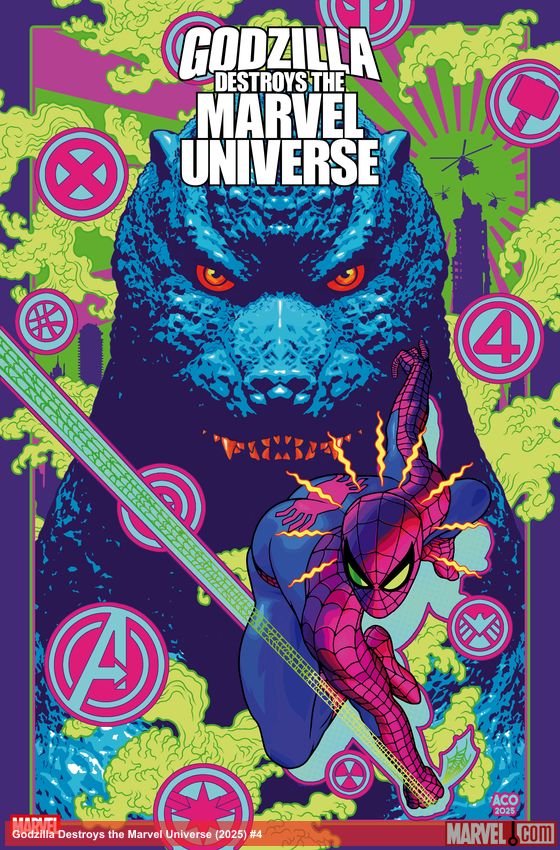 Godzilla Destroys the Marvel Universe (2025) #4 (Variant)