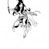 5 Ronin Psylocke sketch by Goran Parlov