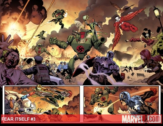 Fear Itself #3 preview art by Stuart Immonen