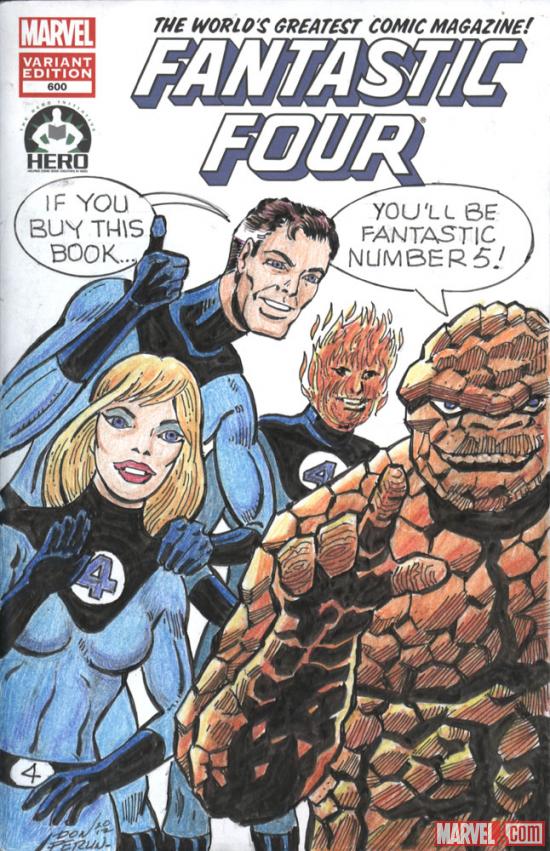 Fantastic Four #600 Hero Initiative variant cover by Don Perlin
