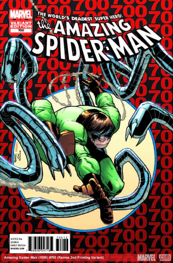 THE AMAZING SPIDER-MAN 700 RAMOS 2ND PRINTING VARIANT