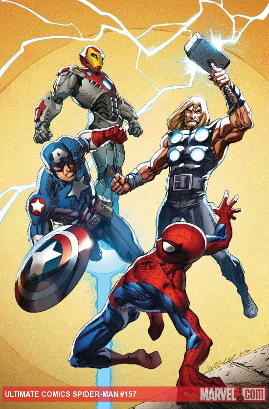 Ultimate Comics Spider-Man #157 cover by Mark Bagley