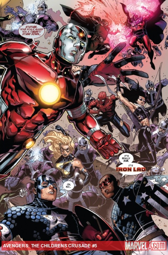 Avengers: The Children's Crusade #5 preview art by Jim Cheung