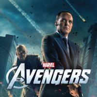 Marvel's The Avengers one-sheet poster featuring Agent Coulson (Clark Gregg) and Nick Fury (Samuel L. Jackson)