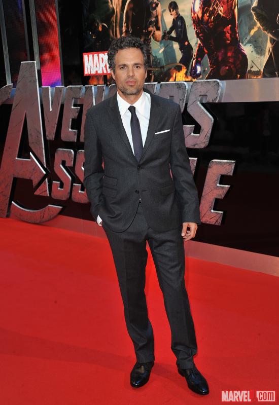 Mark Ruffalo at the London premiere of "Marvel's The Avengers"