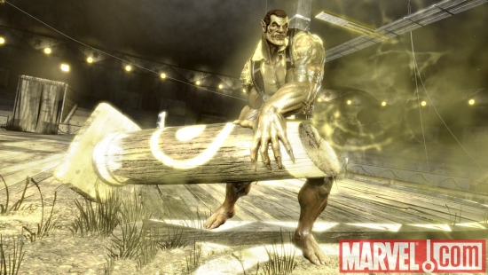 A screenshot of Goblin Noir from Spider-Man: Shattered Dimensions