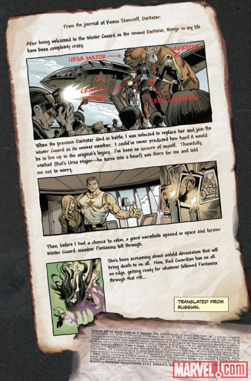 DARKSTAR AND THE WINTER GUARD #2 recap page