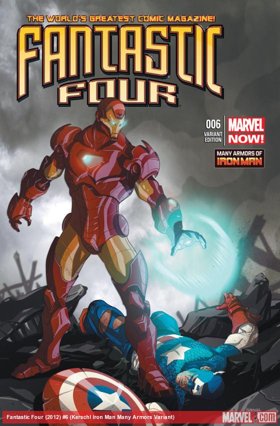 Fantastic Four (2012) #6 (Kerschl Iron Man Many Armors Variant)