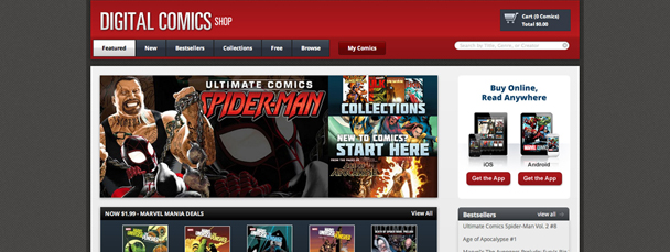 The Marvel Digital Comics Store