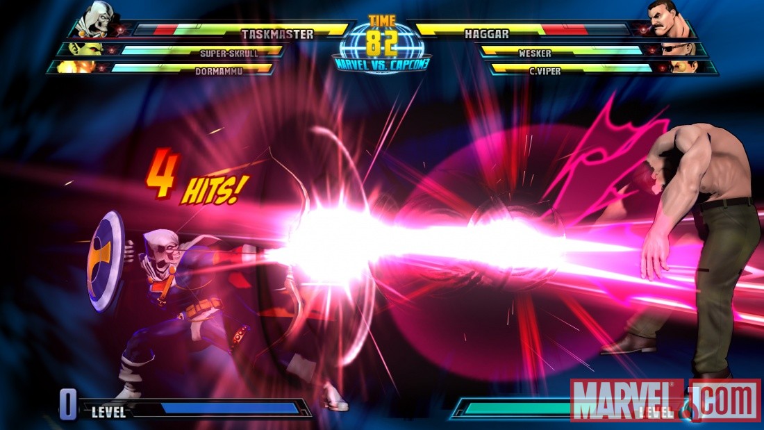 Marvel vs. Capcom 3 screenshot: Taskmaster vs. Haggar