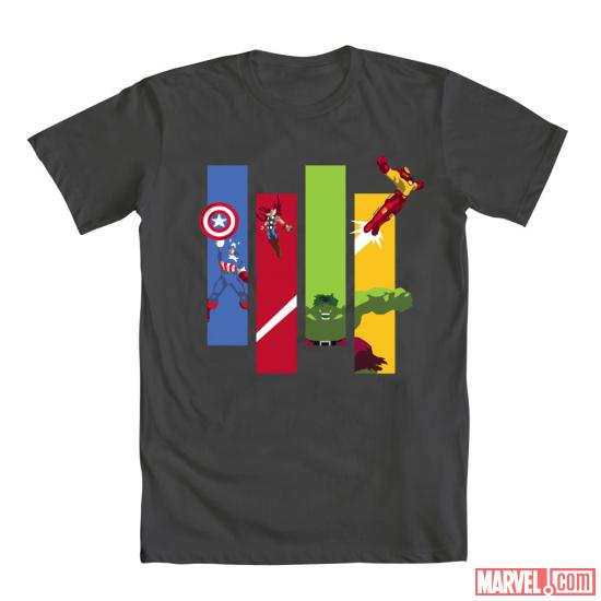 "Avengers" by Phillip Giarusso shirt design for Mighty Fine 