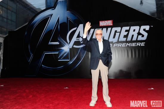 Stan Lee at the Avengers red carpet premiere